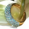 7MM Wide Multicolor Sapphire Paved Wedding Band