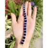 40ctw Emerald Cut Blue Sapphire Tennis Bracelet