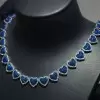 39ctw Halo Paved Heart Statement Necklace