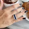 7.8ct Baguette Cut Blue Sapphire Eternity Band