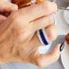 7.8ct Baguette Cut Blue Sapphire Eternity Band