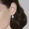 7.75ct Cushion Cut Sapphire Calibre Halo  Drop Earrings