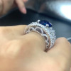 5ct Radiant Cut Sapphire Vintage Engagement Ring