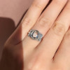 2.5ct Oval Cut White Sapphire Engagement Ring