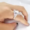 5ct Radiant Cut White Sapphire Engagement Ring