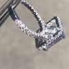 5ct Radiant Cut White Sapphire Engagement Ring