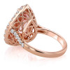 Handmade 7.5Ct Pear Cut Engagement Ring In Rose Gold Color