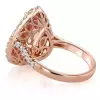 Handmade 7.5Ct Pear Cut Engagement Ring In Rose Gold Color