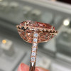 Handmade 7.5Ct Pear Cut Engagement Ring In Rose Gold Color