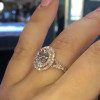 Double Halo Oval Cut Engagement Ring