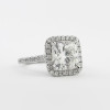 Handmade 4 Ct Cushion Cut Sterling Silver Engagement Ring