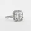 Handmade 4 Ct Cushion Cut Sterling Silver Engagement Ring
