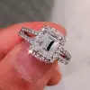 Handmade 4 Ct Split Shank Emerald Cut Engagement Ring