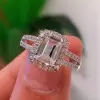 Handmade 4 Ct Split Shank Emerald Cut Engagement Ring