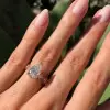Handmade 2.6 Ct Pear Cut Rose Gold Engagement Ring