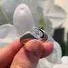 2ct Oval Cut Matte Finish Modern Engagement Ring