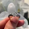 2ct Oval Cut Matte Finish Modern Engagement Ring