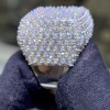14ctw White Sapphire Paved Bold Square Dome Ring