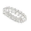 3CTW Round Cut Double Row Eternity Ring