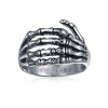  Punk Rocker Skelton Hand Wrap Band Ring 