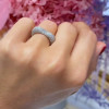 Paved White Sapphire Heart Promise Ring