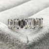 5ct Cushion Cut White Sapphire 2pcs Bridal Set