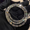 49ctw Round and Emerald Cut Tennis Necklace