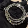 49ctw Round and Emerald Cut Tennis Necklace