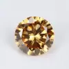 SayaBling Round Champagne Color 5A Lab-Created Gemstone