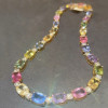 116ctw Cushion Cut Multicolor Sapphire Statement Necklace