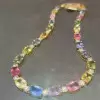 116ctw Cushion Cut Multicolor Sapphire Statement Necklace