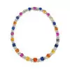 114ctw Multi-color Sapphire Statement Necklace