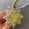 20ct Cushion Cut Yellow Sapphire Statement Necklace