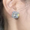 8ctw Multi-Cut White Sapphire Stud Earrings