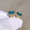 8ctw Cushion Cut Aquamarine Flower Stud Earrings