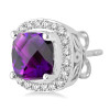 1.75ct Purple Sapphire Stud Earrings
