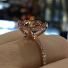 3.85ct Cushion Cut 3pcs Bridal Set in Rose Gold