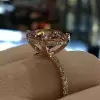 3.85ct Cushion Cut 3pcs Bridal Set in Rose Gold