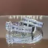 2ct Round Cut White Sapphire 2pcs Bridal Set