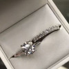 1.25ct Round Cut White Sapphire 2pcs Bridal Set