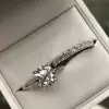 1.25ct Round Cut White Sapphire 2pcs Bridal Set