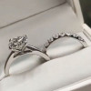 1.25ct Round Cut White Sapphire 2pcs Bridal Set