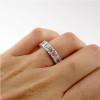 2ct Emerald Cut White Sapphire 2pcs Bridal Set