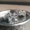 Handmade Asscher Cut Ring With Asscher Halo Eternity Band
