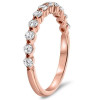 3ct Round Cut White Sapphire 3pcs Bridal Set in Rose Gold