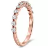 3ct Round Cut White Sapphire 3pcs Bridal Set in Rose Gold