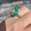 1.3ct Round Cut White Sapphire Swirl Engagement Ring