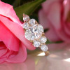 2.5ct Oval Cut Cluster Sidestone Engagement Ring