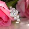 2.5ct Oval Cut Cluster Sidestone Engagement Ring