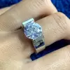 2.5ct Tension Set Round Cut White Sapphire Engagement Ring